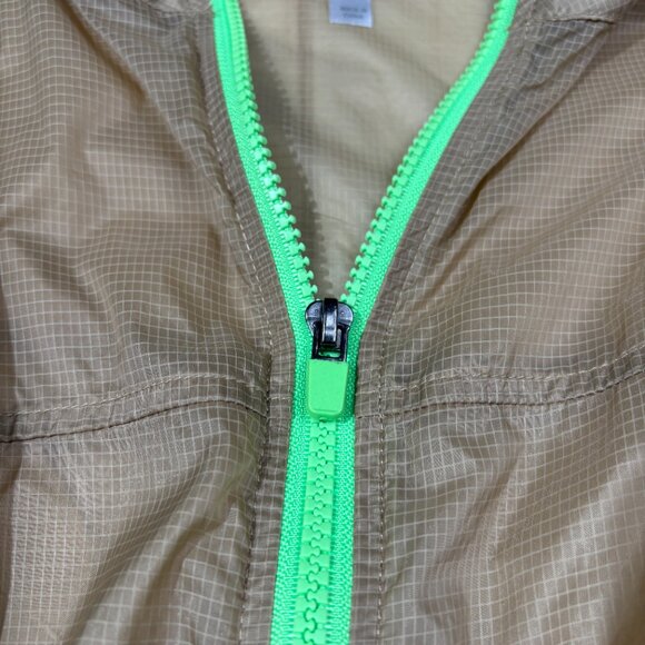 Fabletics Large Women Cropped Windbreaker Lightweight Jacket Neon 80s Colorblock - Picture 4 of 13